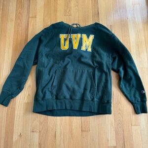 University of Vermont Champion Green and Yellow Hoodie XL